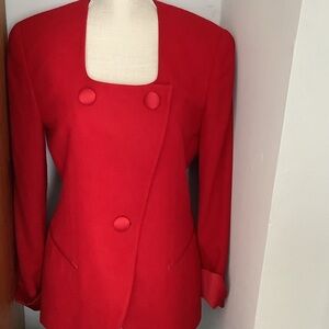 Dior Red Double-Breasted Women's Blazer